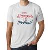 Футболка Homme Graphique Vivre D amour et de Football Imprime Lettres