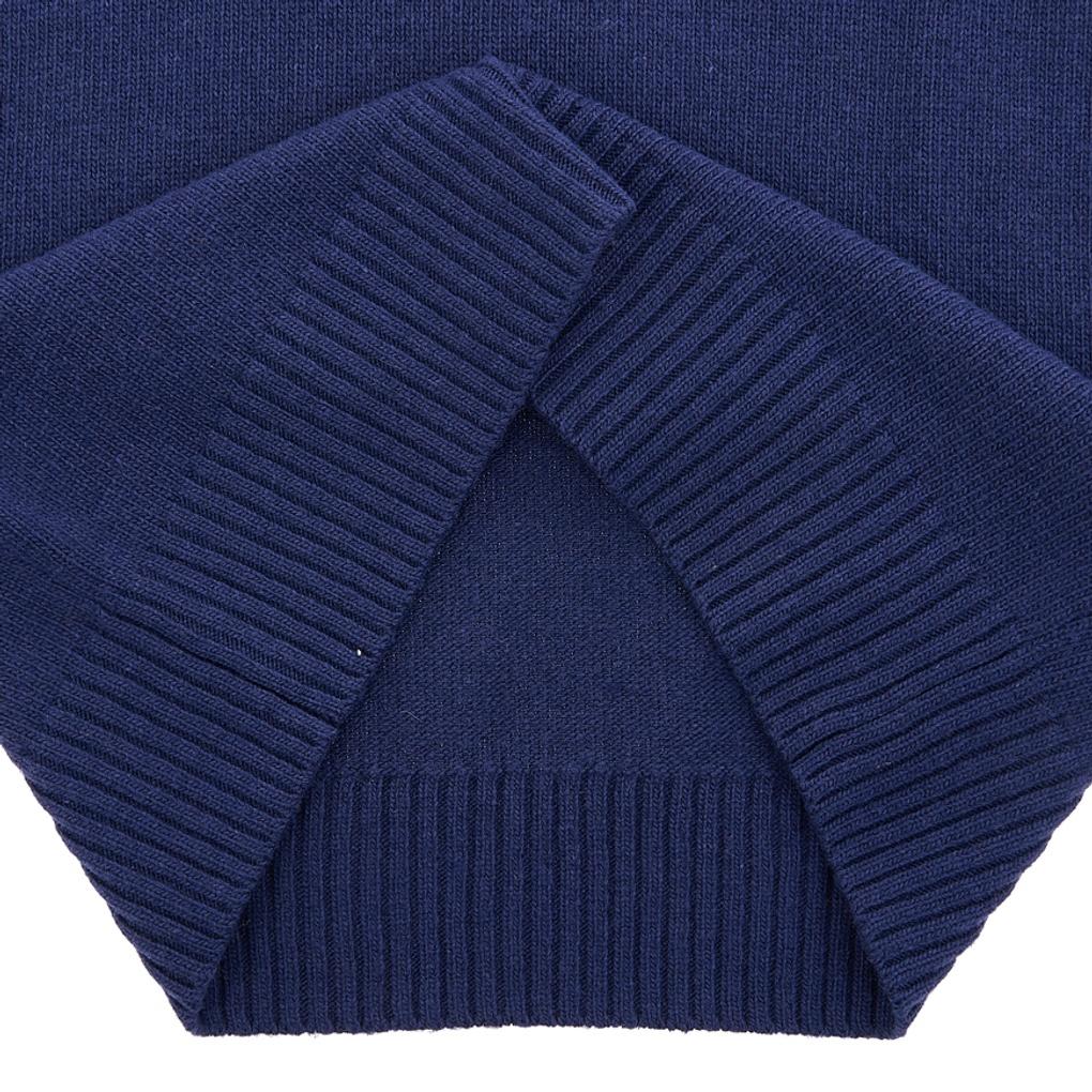 STONE ISLAND Однотонный свитшот с длинным рукавом и круглым вырезом с логотипом для детей Синий 7516506A1-V0027