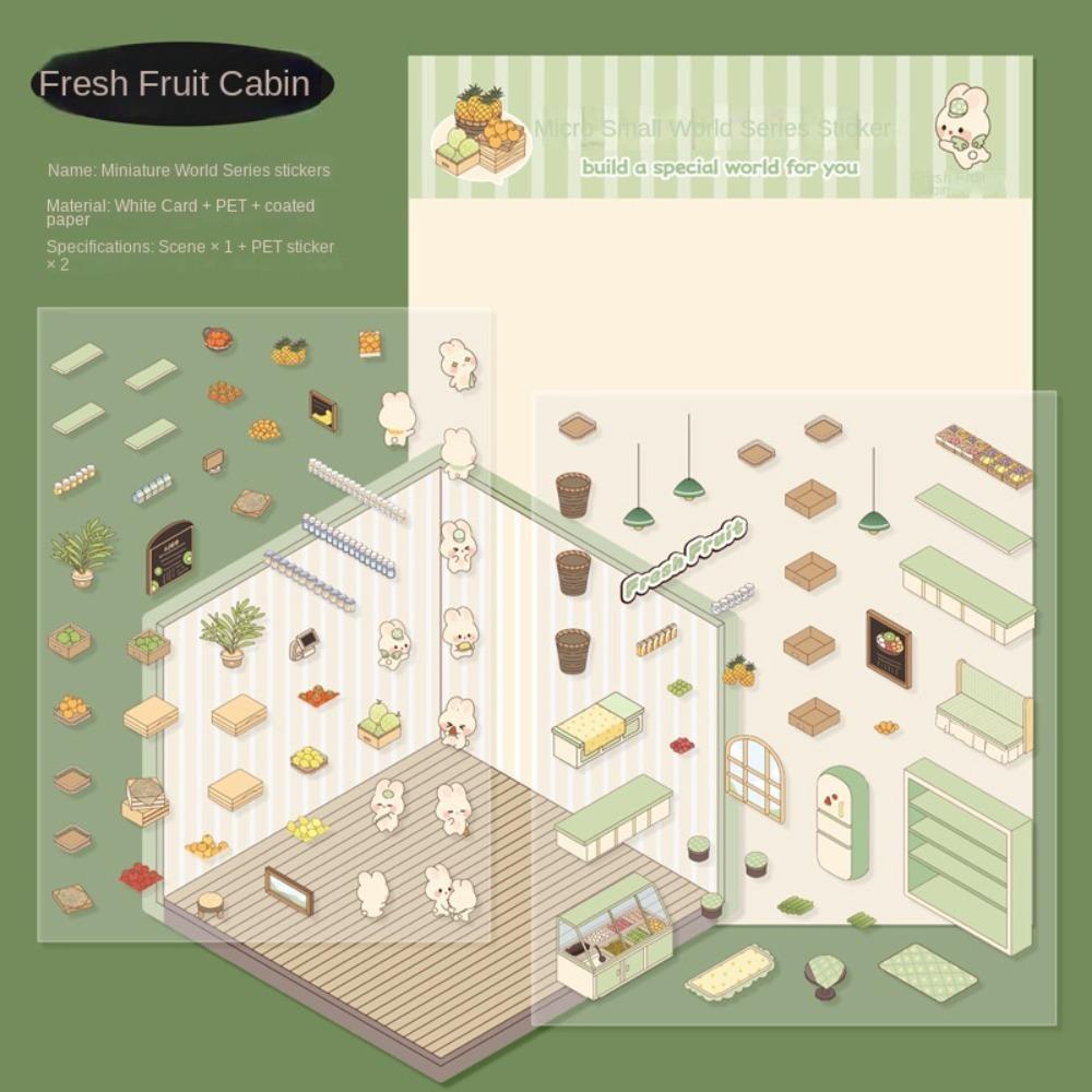 3D визуальная укладка наклеек DIY Пейзажная наклейка для блокнота Подарки Миниатюрная сцена 3D наклейки