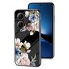For Xiaomi Redmi Turbo 4 5G Case Floral Pattern TPU+Tempered Glass Protective Phone Cover