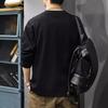 Осенняя американская модная брендовая мужская футболка с длинными рукавами, свободная рубашка с круглым вырезом, повседневный свитер