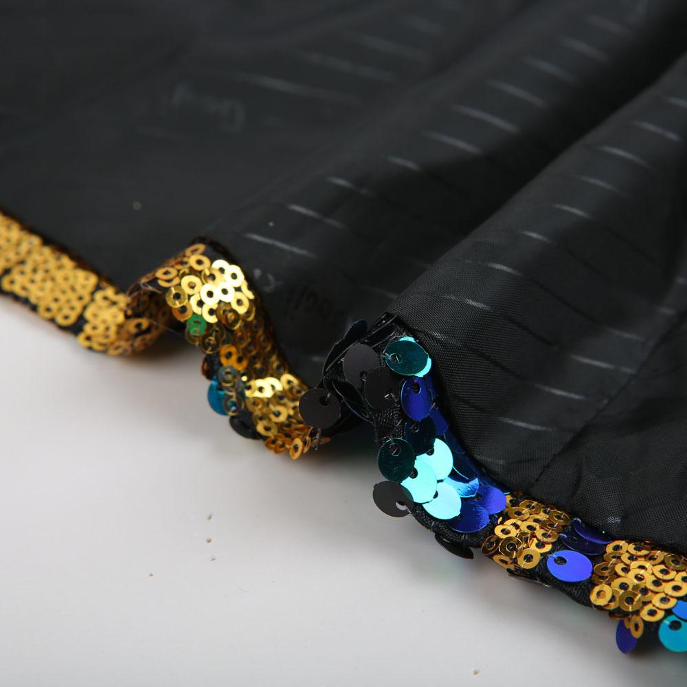 Men's Tropical Leaf Sequin Tuxedo Blazer, Black Satin Lapel Slim‑Fit Party Suit Jacket
