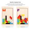 Tetris Wooden Blocks Puzzle for Children's Early Education - Kindergarten Toy