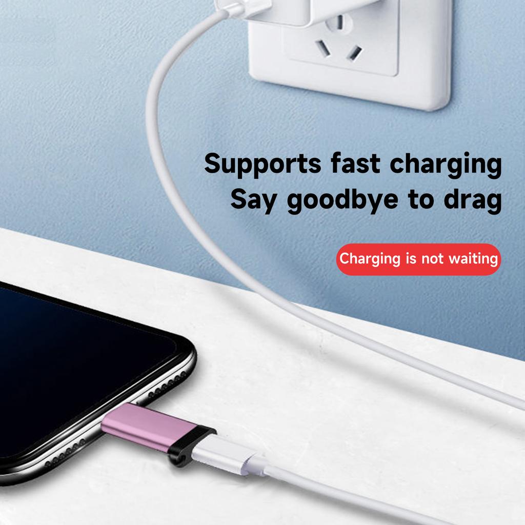 10 шт. Адаптер Micro USB (мама) на Type-C из алюминиевого сплава с отверстием для шнурка, V8 на Type-C, адаптер питания для зарядки и передачи данных OTG