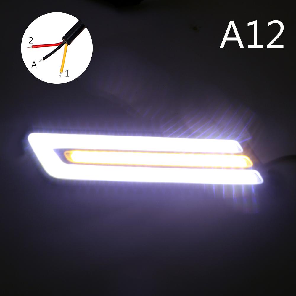 1 пара COB автомобильные указатели поворота лампы заднего хода светодиодные автомобильные DRL авто дневные ходовые огни