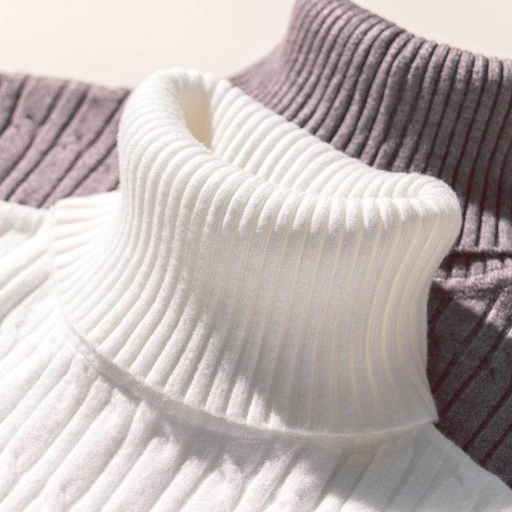 Men Fall Turtleneck Sweater Knitted Soft Pullovers Jumpers Basic Soft Sweaters For Men 2024 Spring Autumn Winter