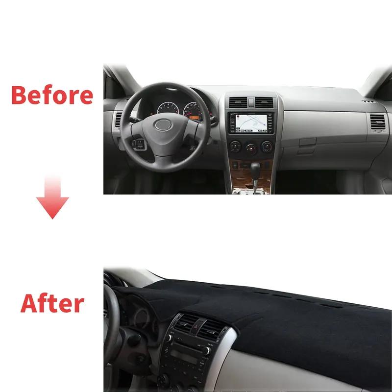 Подходит для Toyota Corolla 2007 2008 2009 2010-2013 Автомобильный коврик на панель Приборная панель Покрытие Коврик Защитный Ковер Аксессуары DashMat Солнцезащитный коврик