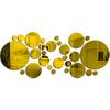 26/24pcs Geometric Circle Mirror Wall Sticker DIY Home Background Bedroom Decor 3D Accessories Stereo Removable Round Mirror