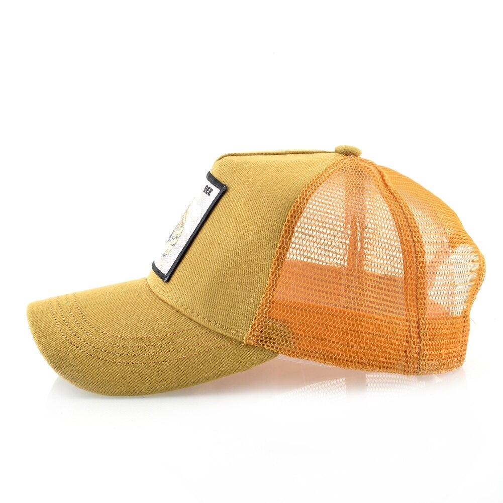 Бейсболка Snapback в сетку, мужская уличная повседневная кепка с козырьком, женская модная кепка-дальнобойщик с нашивкой в ​​виде пчелы, унисекс, шляпа в стиле хип-хоп