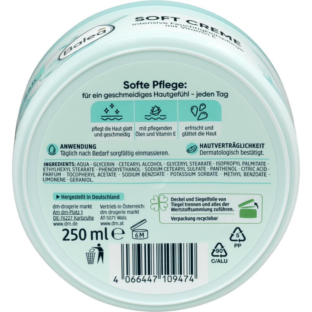 Германия DM Balea Balea Мягкий увлажняющий крем 250 мл