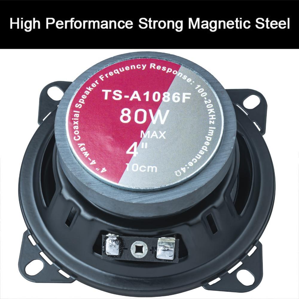 2 шт 4 дюйма 160 Вт (2*80 Вт) 4-полосный автомобильный коаксиальный динамик HiFi для автомобильной двери, автоаудио, музыка, стерео, широкополосные динамики