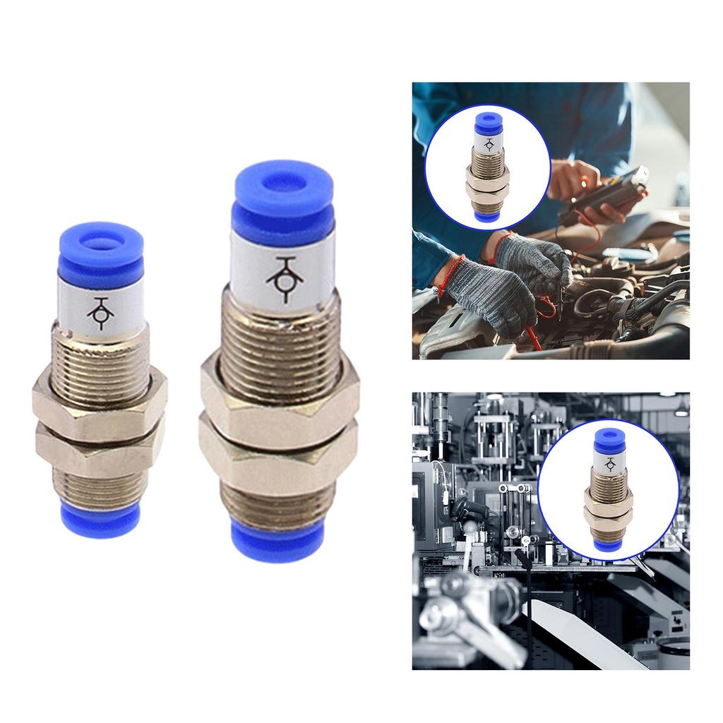 Push To Connect Fitting Coupler 4mm/6mm Smc Type Utility Straight Air Water Line Two Way Connector for Automotive Maintenance