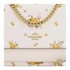 Coach Klare Yellow Rose Floral Print Crossbody Bag, White Leather Women's Daily Party Travel Chain Shoulder Handbag CAL39-IMCAH