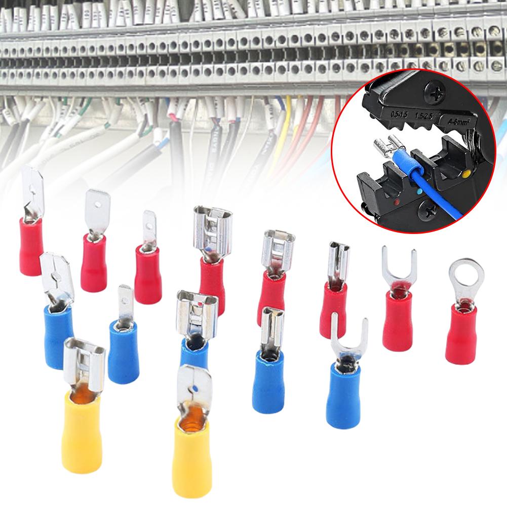 280Pcs Ring Lugs Rolled Terminals Assorted Kit Assorted Female Male Crimp Spade Terminals Male Female Insulated Terminals