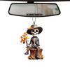 Halloween Decorations Skull Man Car Pendant Cartoon Rearview Mirror Ornament Gothic Hanging Accessories