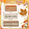 4Pcs New Wooden Christmas with Block Signs Tiered Fall Tabletop Sign Rustic Maple Leaf Tiered Trays Harvest Party Favors