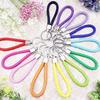 UNI STONE Selectable Color Key Ring Braided Strap Leather Holder