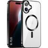 Protective Case - for iPhone - 16 Plus - Soft Silicone - Shockproof - Magnetic Circle