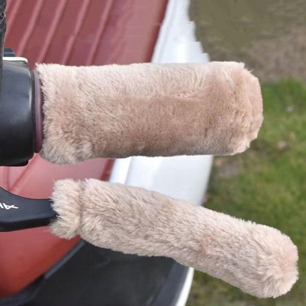 Practical Bicycle Grip Sleeves Hairy Motorcycle Handle Protective Cover Tricycles