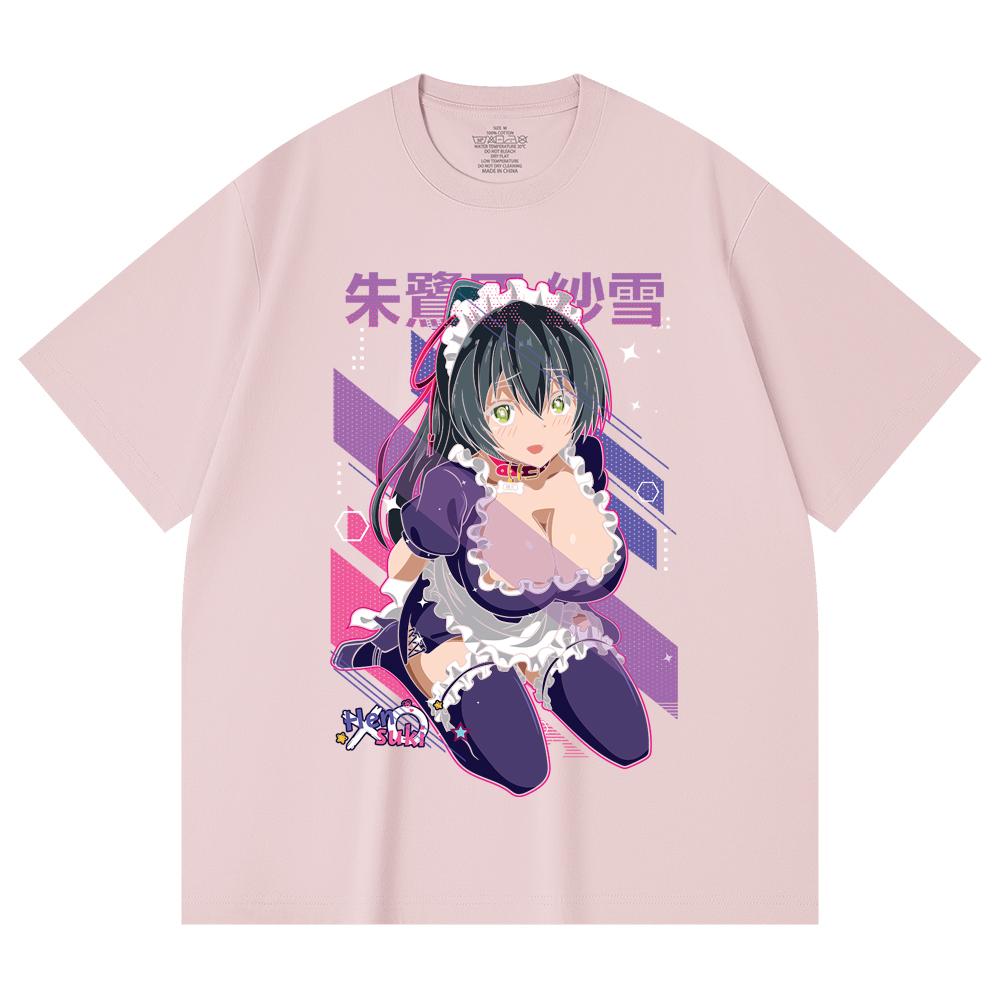 230 г/м² 100% хлопок Hensuki V1 Sayuki Принт Унисекс Тяжелая хлопковая футболка