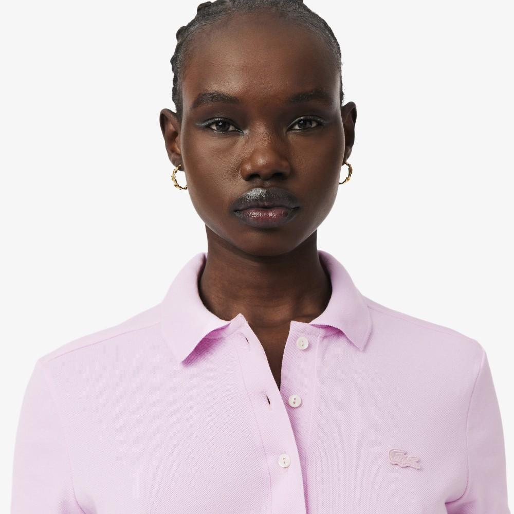 Lacoste Женская облегающая мини-пике поло-рубашка PF5462-56GZ4H