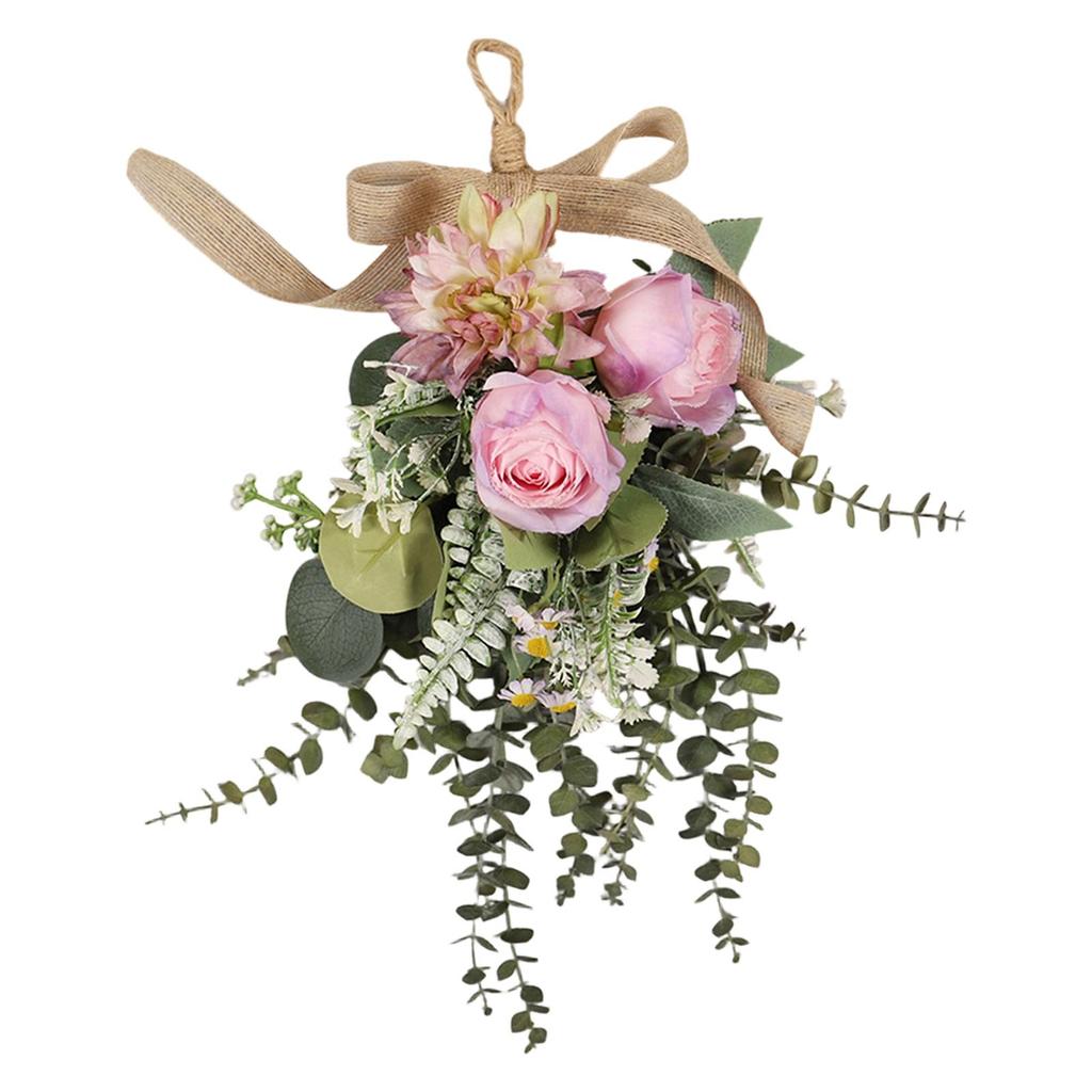 Artificial Floral Teardrop Swag Teardrop Flower Wreath Hanging Decoration Garland for Hotel Gift Garden Birthday Festivals