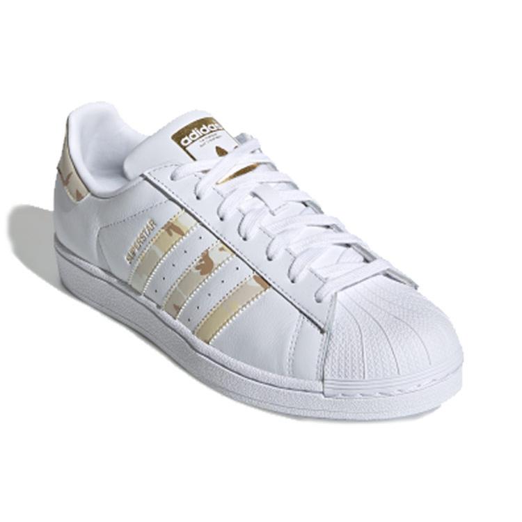 Adidas Originals Superstar Shell Head Low top Skateboard Shoes Unisex White Brown EG2914