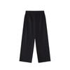 Solid Color Loose Fit Knit Sports Pants Women Bottoms Black T11W432602ABK