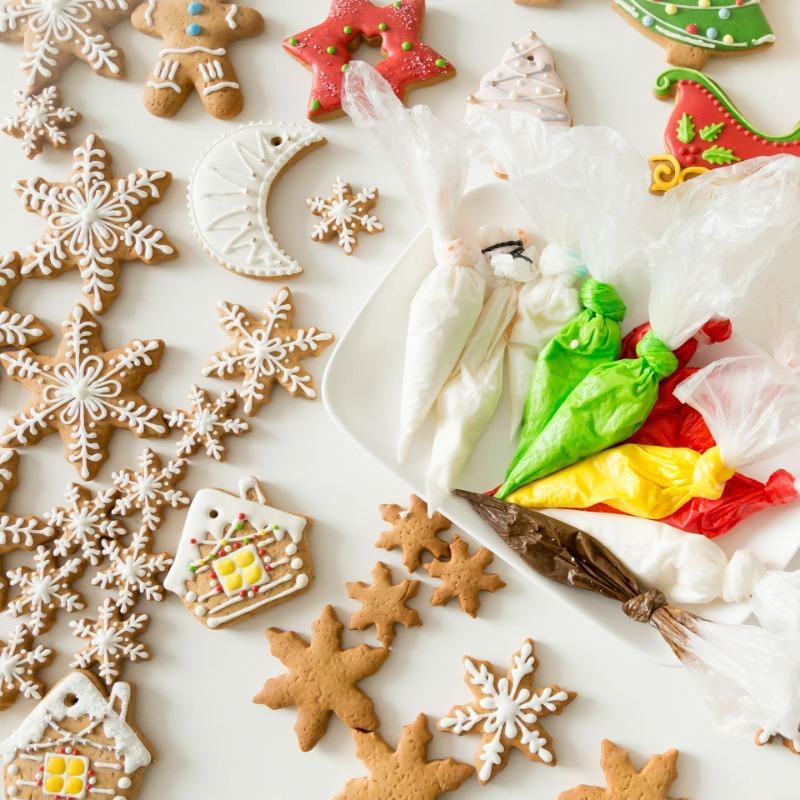 5Pcs/set Christmas Cookie Cutter Gingerbread Xmas Tree Mold Christmas Cake Decoration Tool Navidad Gift DIY Baking Biscuit Mould