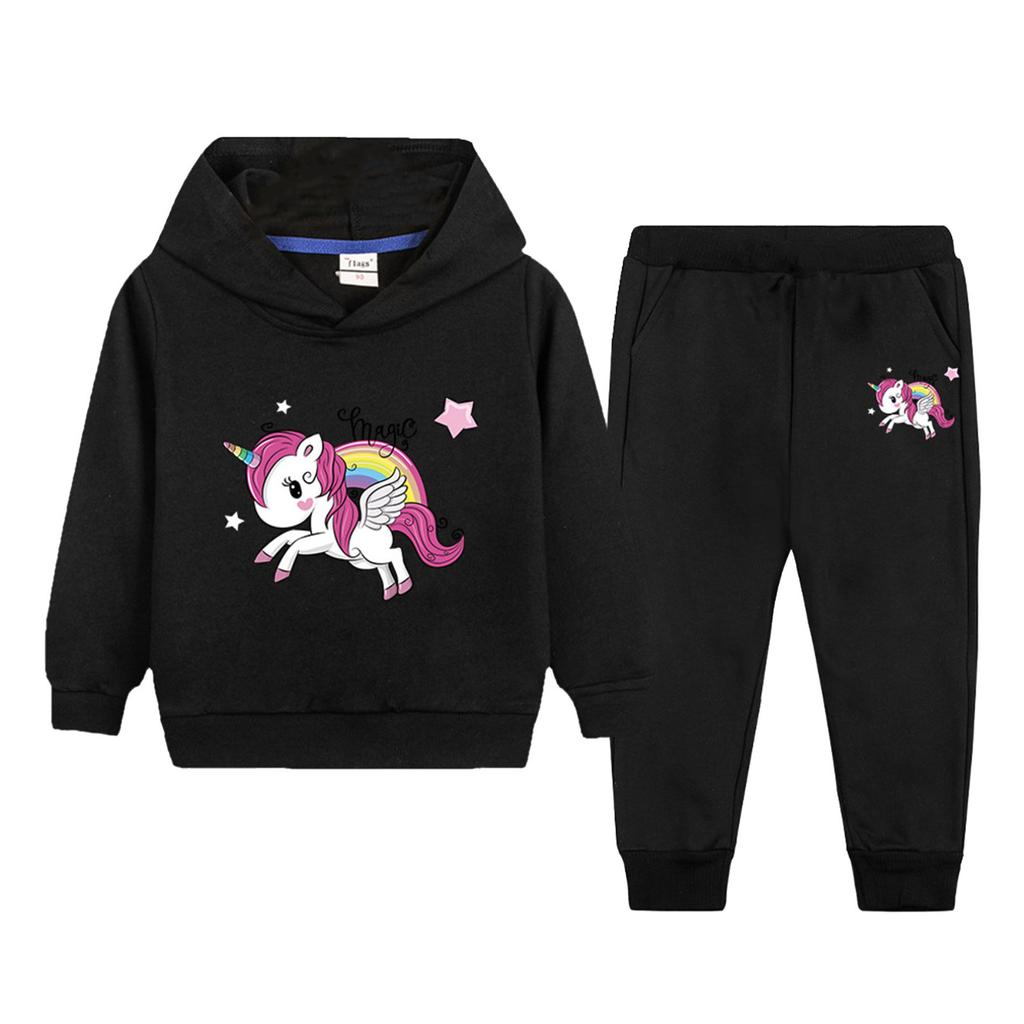 Комплекты детской модной одежды: толстовка со штанами, спортивный костюм, толстовка с капюшоном для девочек, комплект из 2 предметов, повседневная одежда для бега