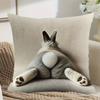 1 Easter Bunny Pillow With Eggs Decorative Cushion Cover For Sofa Home Decor 2D Print