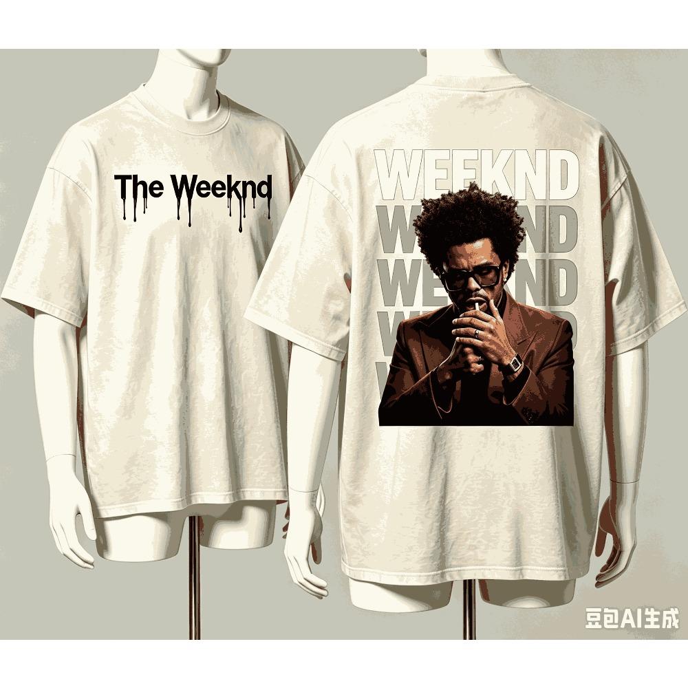 The Weeknd для Подарка Фанатам Футболка Мужская Женская Харадзюку Оверсайз Унисекс Короткий Рукав Уличная одежда Высокое качество Для Пар Классическая Мягкая Ретро Мода