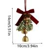 Christmas Tree Green Plant Hanger Christmas Bell Pendant Velvet Bow Hanging