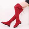Winter Over The Knee Women Boots 2024 New Female Thigh High Flats Boots Pointed Toe Stretch Fabrics Botas Size 43 Women Shoes
