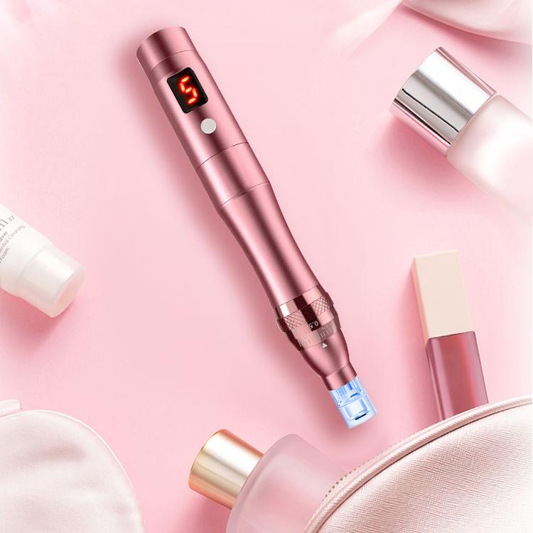 Pink Replace Needle Cartridge Screw Micro Needling Tattoo-Machine Silver  Microneedle Derma Rolling Nano