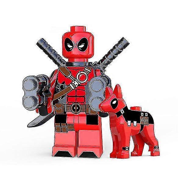 8 Pcs/Set Superhero Series Minifigures Building Blocks Kit, Deadpool Mini Action Figures Toys Fans Gifts For 3 Years + Ki