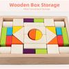 A Set Smooth Edges Wooden Block Set Safe Material Shape Recognition Toy  Young Children