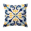Home Decor Exquisite Blue-Yellow Floral Pattern Pillow Covers Pattern Cushion Cover Suitable for Sofa Bedroom Car Pillow Cover