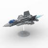 Конструктор Moc Модель Самолета Сборка Строительные Блоки F35 Американский Истребитель Пятого Поколения С Подставкой И Пламенем Детская Игрушка Подарок
