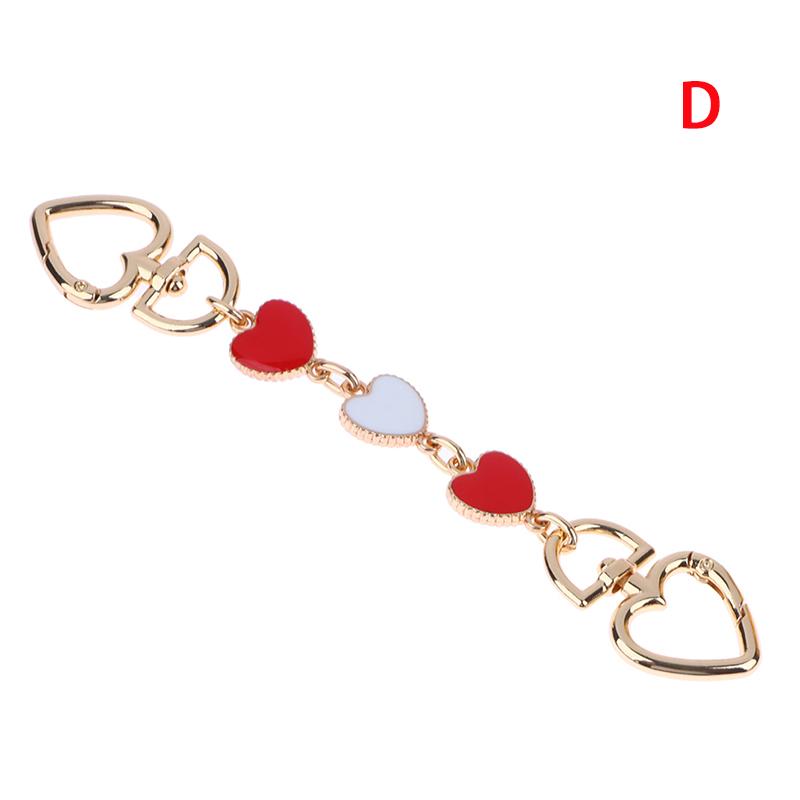 Bag Extension Chain Crossbody Heart-Shape Chain Strap Handbag Diy Hanging Buckle