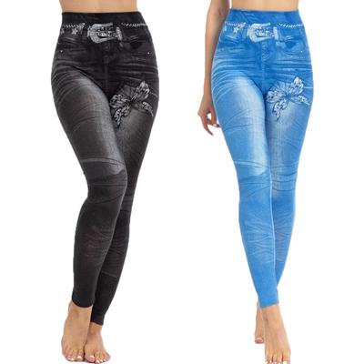 Женские брюки, эластичные брюки с принтом бабочки, облегающие узкие брюки с высокой талией, мягкие дышащие брюки для бега, тренажерного зала, йоги, брюки-карандаш