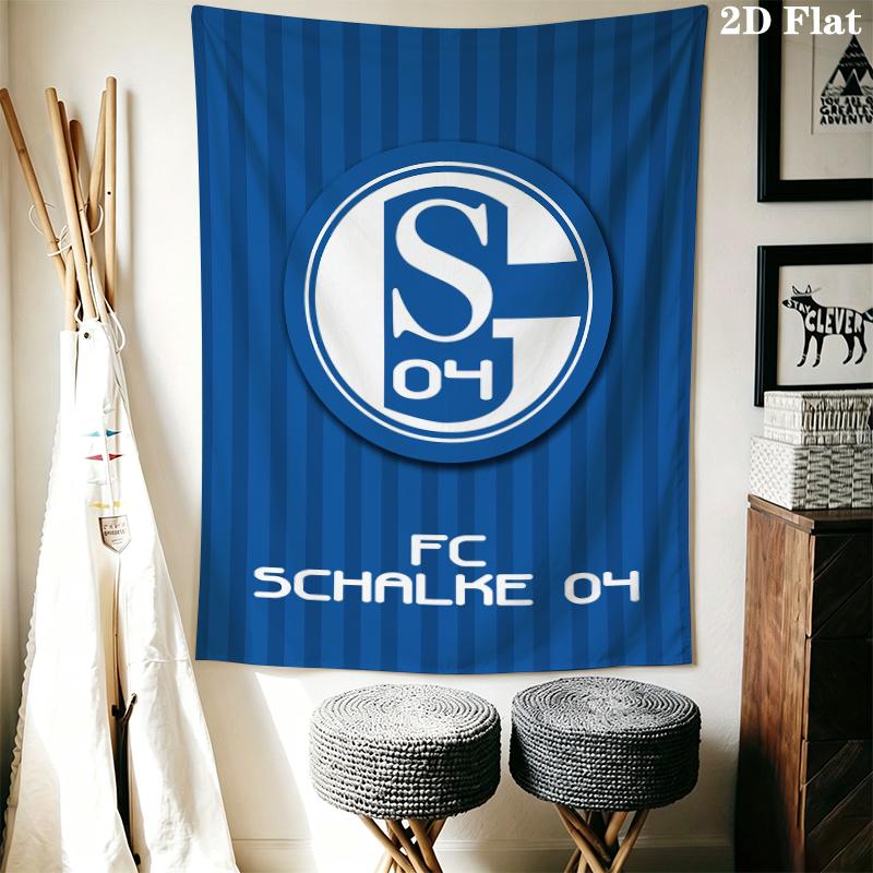 Schalke 04 Wall Tapestry Aesthetic Wall Hanging Printed Fabric Blanket Decorative Tapestries for Bedroom Living Room Home Decor