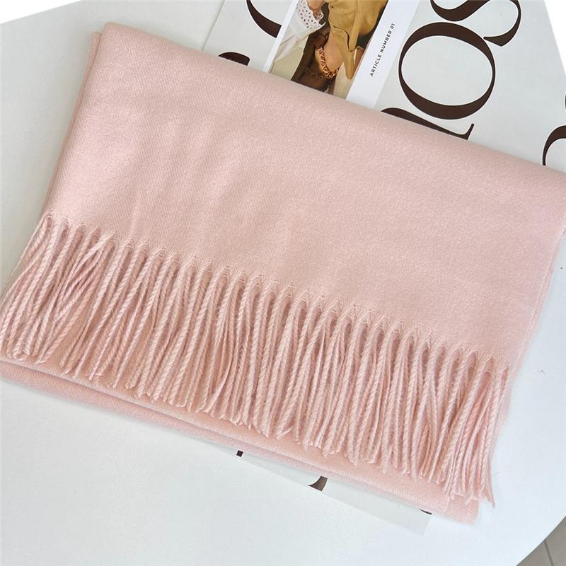 200*70 см Высококачественный однотонный искусственный кашемировый шарф Осень-зима с принтом Теплая шаль для женщин Подарок