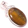 Подвеска из драгоценного камня тигровый глаз, ручная работа, этническое уникальное ювелирное украшение 2,1 дюйма O6R44