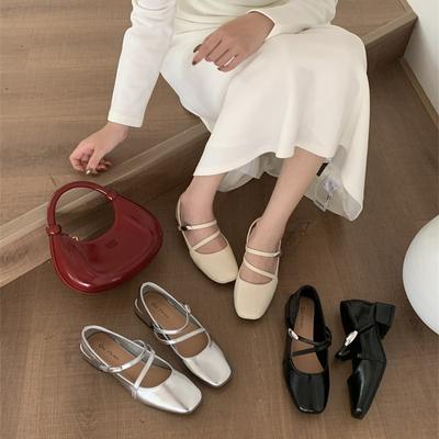 Туфли-лодочки с квадратным носком и неглубоким вырезом, на скрытой платформе, серебристые, женские, новые весенне-осенние, в стиле французского ретро, с вечерним бризом, фея, туфли Мэри Джейн