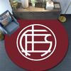Club Atletico Lanus Printed Round Rug, Non Slip Washable Circular Carpet For Living Room Bedroom Playroom, Sports Fan Decor, Holiday Birthday Gift