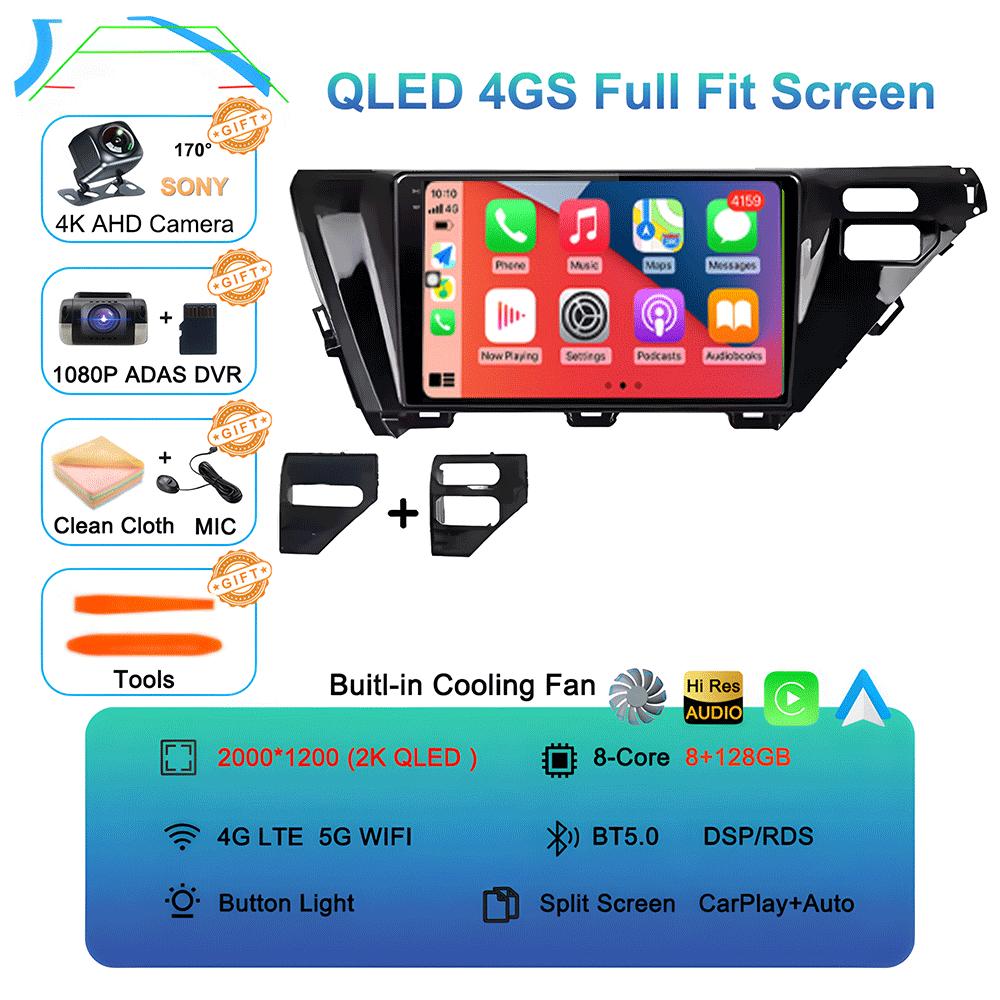 Для Toyota Camry 8 XV 70 2017 2018 2019 2020 Android 14 автомобильный стерео радио навигация GPS мультимедийный плеер головное устройство