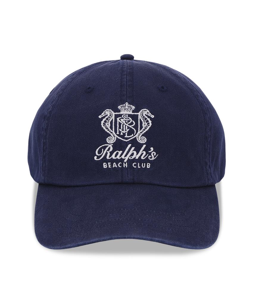 POLO RALPH LAUREN Кепка-бейсболка из твила Ralphs Beach Club - Темно-синий