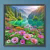 Набор для рисования по номерам на холсте своими руками, масляная живопись, картина с цветами, домашний декор на стену 40x40 см