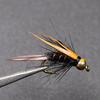 10PCS #12 Brass Golden Head Trout Grayling Fishing Flies Wet Fly Bead Head Crazy Black Psycho Prince Nymph